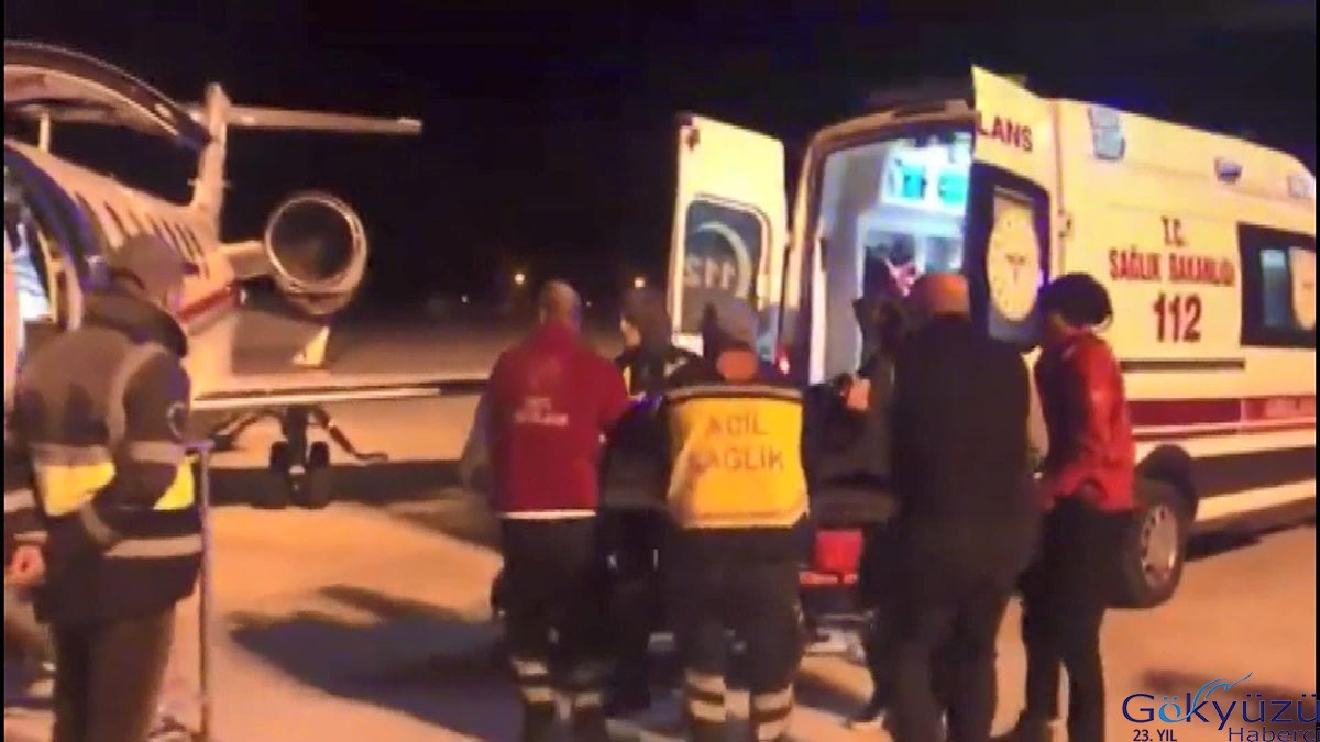 Ambulans uçakla İstanbul'a getirildi